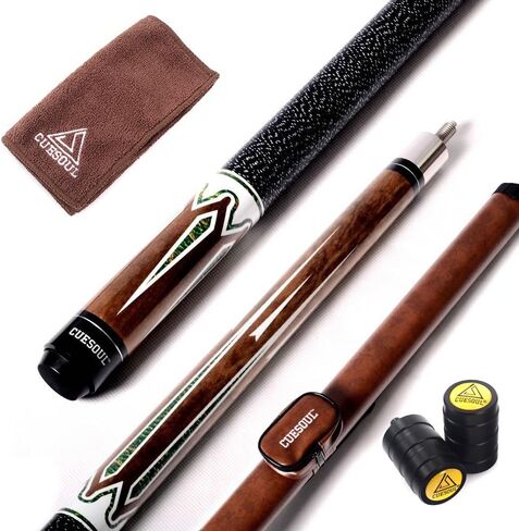 CUESOUL 58 Inch 19oz/20oz Maple Billiard Stick Pool Cue Set 11.5mm/13mm Tip[Weight Adjustable] in Saudi Arabia