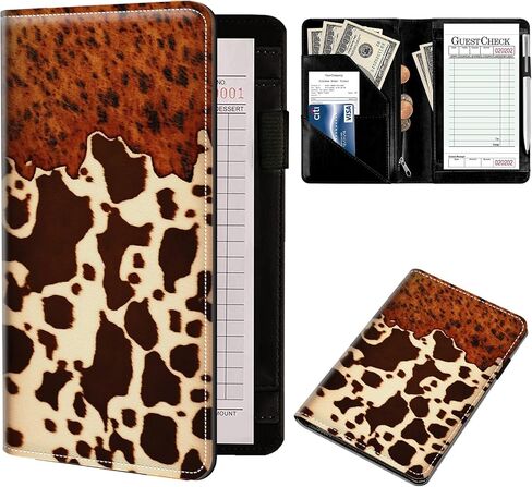 SDFCVBTYU Server Book Organizer, Server Books for Waitress, PU Leather Waiter Book Organizer in Saudi Arabia