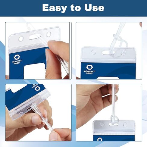 140PCS Clear Luggage Plastic Luggage Tags Bulk Clear Badge Holder with Luggage Tag Loop Straps Resealable Zip Identification ID Card Badge Holder for Business Travel and Office Supplies in Saudi Arabia