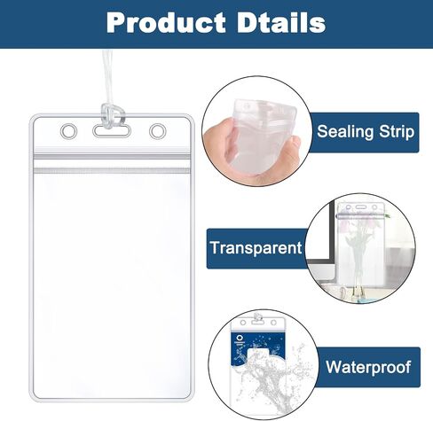 140PCS Clear Luggage Plastic Luggage Tags Bulk Clear Badge Holder with Luggage Tag Loop Straps Resealable Zip Identification ID Card Badge Holder for Business Travel and Office Supplies in Saudi Arabia
