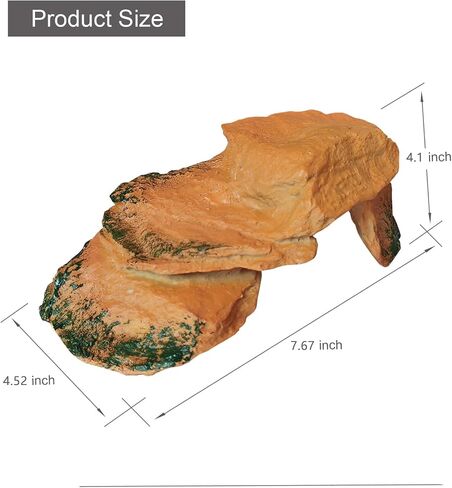 YK Siguoril Rock Hideout Caves for Reptile and Amphibians,Decorative Resin for Glass Terrarium Tank, Great for Reptiles in Saudi Arabia