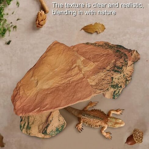 YK Siguoril Rock Hideout Caves for Reptile and Amphibians,Decorative Resin for Glass Terrarium Tank, Great for Reptiles in Saudi Arabia