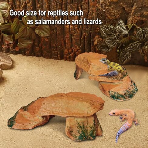YK Siguoril Rock Hideout Caves for Reptile and Amphibians,Decorative Resin for Glass Terrarium Tank, Great for Reptiles in Saudi Arabia