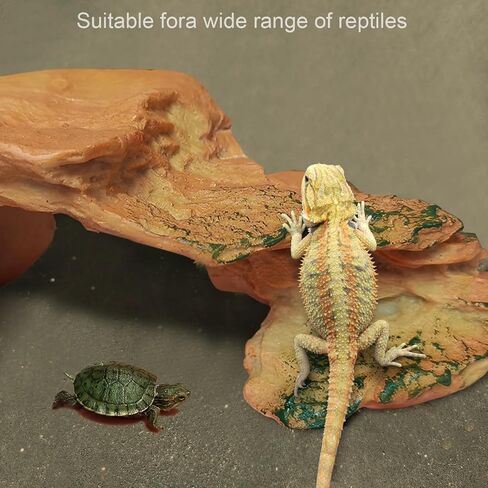 YK Siguoril Rock Hideout Caves for Reptile and Amphibians,Decorative Resin for Glass Terrarium Tank, Great for Reptiles in Saudi Arabia