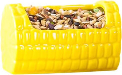 Hamster Food Bowl,Corn Shape Funny Small Animals Pet Bowl for Hamster,Mini Ceramic Food Water Feeding Bowl for Guinea Pigs，Gerbil，Mouse Rat，Chinchilla and Hedgehog (Cream) in Saudi Arabia