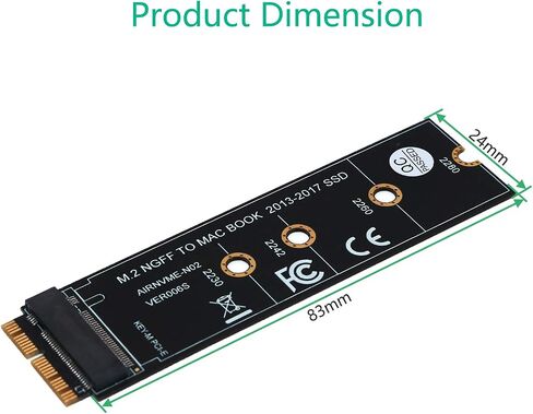 M.2 NVME SSD Convert Adapter Card for Upgrade MacBook Air (2013-2017) in Saudi Arabia