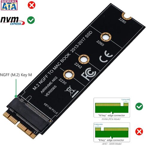 M.2 NVME SSD Convert Adapter Card for Upgrade MacBook Air (2013-2017) in Saudi Arabia