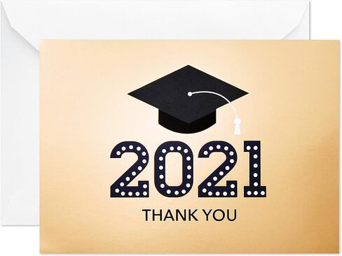 بطاقات شكر للتخرج من هولمارك 2023، وقبعة تخرج ذهبية (40 رسالة شكر مع مظاريف) in Saudi Arabia