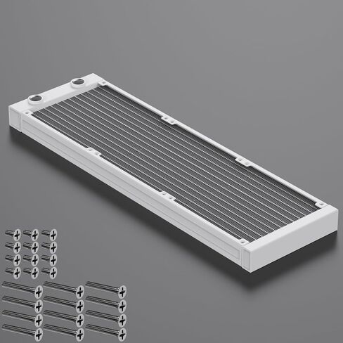 CLYXGS Water Cooling Radiator, 12 Pipe G1/4 Thread Heat Row Radiator 8 Pipe Aluminum Heat Exchanger Radiator for PC CPU Computer Water Cool System 80mm Black in Saudi Arabia
