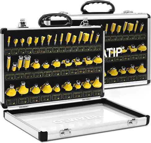 Router Bits Set of 15 Pieces 1/4 Inch Woodwork Tools for Beginners,Carbide Router Bits for Wood, Woodworking, DIY (15pcs 1/4 Shank) in Saudi Arabia