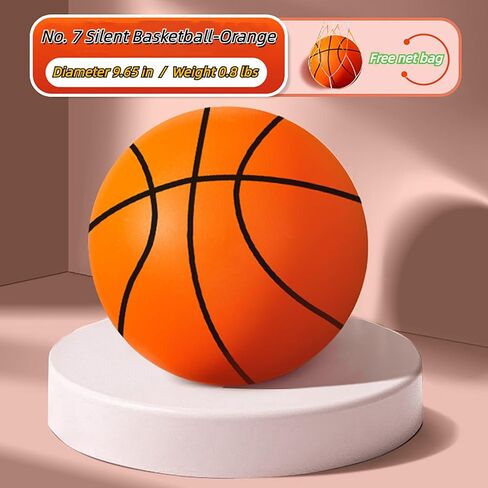 كرة السلة الصامتة من تاجيش، كرة السلة الصامتة للمراوغة في الأماكن المغلقة، كرة سلة إسفنجية هادئة للتدريب الداخلي للأطفال - رقم 7/برتقالي in Kuwait