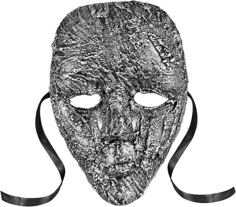 Forum Novelties Textured Face Mask (Silver) in Saudi Arabia
