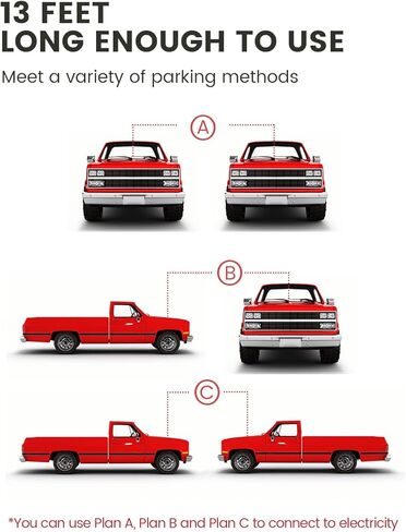 كابلات توصيل نحاسية 100% من YANTU، كابلات معززة شديدة التحمل بطول 13 قدمًا و6 قياسات، مشابك تمساح معزولة، موصلية ممتازة، مناسبة للسيارات/سيارات الدفع الرباعي/الشاحنات/الشاحنات/مركبات الديزل in Kuwait