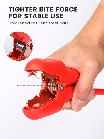 كابلات توصيل نحاسية 100% من YANTU، كابلات معززة شديدة التحمل بطول 13 قدمًا و6 قياسات، مشابك تمساح معزولة، موصلية ممتازة، مناسبة للسيارات/سيارات الدفع الرباعي/الشاحنات/الشاحنات/مركبات الديزل in Kuwait