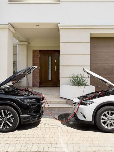 كابلات توصيل نحاسية 100% من YANTU، كابلات معززة شديدة التحمل بطول 13 قدمًا و6 قياسات، مشابك تمساح معزولة، موصلية ممتازة، مناسبة للسيارات/سيارات الدفع الرباعي/الشاحنات/الشاحنات/مركبات الديزل in Kuwait