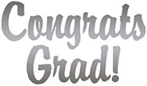 Congrats Grad Graduation - Vinyl Decal Sticker - 6" x 3.5" - Black in Saudi Arabia