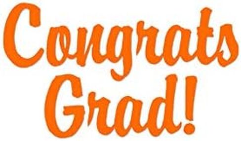Congrats Grad Graduation - Vinyl Decal Sticker - 6" x 3.5" - Black in Saudi Arabia