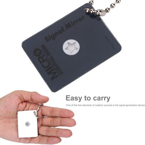 Dioche Survival Reflective Mirror, Outdoor Multifunctional Signal Emergency Mirror with Targeting Star and Lanyard in Saudi Arabia