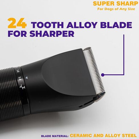 Jongee Dog Grooming Kit, Dog Clipper for Grooming, Rechargeable Cordless Dog Shaver with Alloy Steel Ceramic Blade, IPX7 Waterproof Dog Hair Trimmer in Saudi Arabia