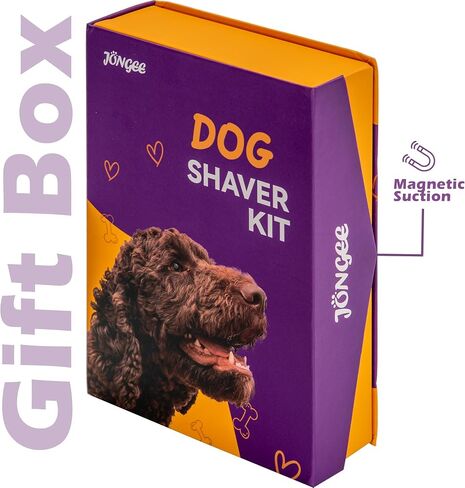 Jongee Dog Grooming Kit, Dog Clipper for Grooming, Rechargeable Cordless Dog Shaver with Alloy Steel Ceramic Blade, IPX7 Waterproof Dog Hair Trimmer in Saudi Arabia
