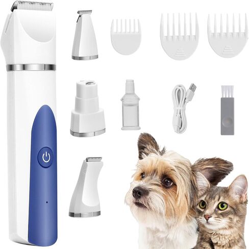 Grimgrow Dog Hair Grooming Clippers Electric Low Noise Pet Shaver Hair Clipper Set Dog Paw Trimmer Professional Pet Grooming Kit for Dogs Cats in Saudi Arabia
