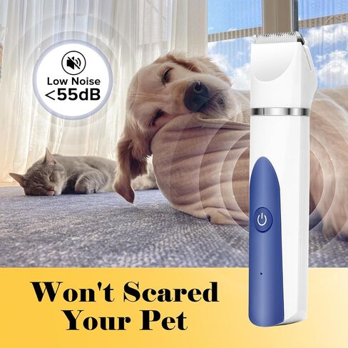 Grimgrow Dog Hair Grooming Clippers Electric Low Noise Pet Shaver Hair Clipper Set Dog Paw Trimmer Professional Pet Grooming Kit for Dogs Cats in Saudi Arabia