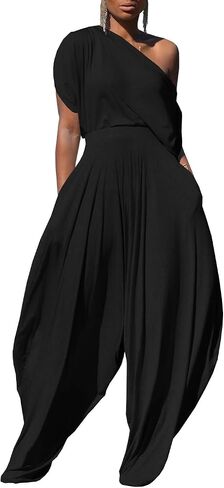 Thivhav 2 Piece Outfits for Women Matching Lounge Tracksuits Sets Off Shoulder Tops and Harem Pants Set in Saudi Arabia