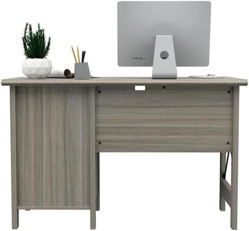 Inval 2-Drawer Computer Desk with Keyboard Tray, Smoke Oak in Kuwait