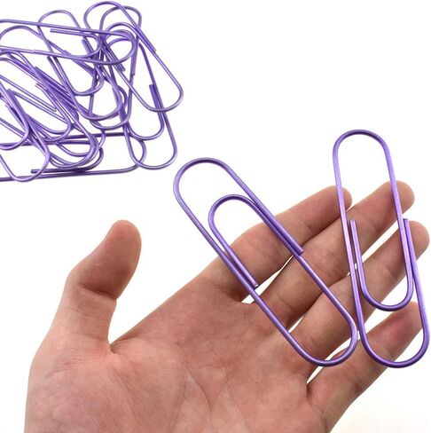 HAHIYO Paperclips 4 inch (100mm) Extra Large Paper Clips Sturdy Bright Gold Vinyl Coated Prevent Scratching Tearing The Pages for Bookmark Organize Home Office School 14 Pack in Saudi Arabia