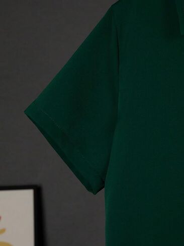 COZYEASE Boy's Button Down Shirt Sleeve Shirt Tops Casual Solid Collar Shirt Trendy Summer Tops in Saudi Arabia