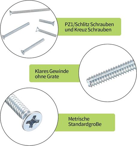 370 Pcs Electrician's Machine Screw Kit, Flat Head Cross Head Long Electrical Outlet Screws, Electrical Outlet Extender Device Mounting Screws, 6X(*3/4、6#*1、6#*1-1/4、6#*1-1/2、6#*2、6#*3)-(Flat) in Saudi Arabia