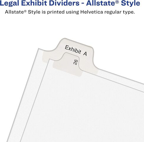 Avery Legal Index Divider - Letter Size - Tab: Exhibit F - Pack of 25 (82112) in Saudi Arabia
