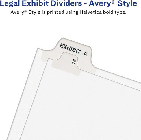 Avery 01340 Avery-Style Legal Exhibit Side Tab Divider، العنوان: 251-275، Letter، أبيض in Saudi Arabia