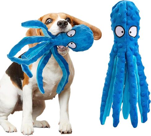 Alphatool Squeaky Dog Toy, Octopus Toys for Aggressive Chewers, Tough No Stuffing Plush Large Dogs, Crinkle Interactive Puppy Small Medium Dogs in Kuwait
