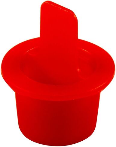 Caplugs ZCPT4Q1 Plastic Center Pull Tab Tapered Plug. CPT-4, PE-LD, Cap OD 0.62" Plug ID 0.486", Red (Pack of 100) in Saudi Arabia