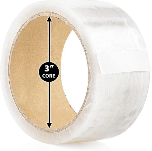 لفات شريط الشحن Tapewell - شريط تغليف شفاف بعرض 1.88 بوصة - شريط صندوقي للحركة - عبوات شريط التعبئة للموزع - 12 عبوة أو لفات شريط شفاف in Kuwait