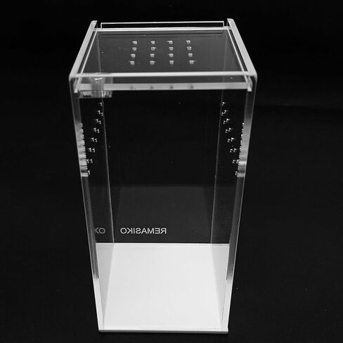 ZUDKSUY Acrylic Box Terrarium 2.95" x 2.95" x 5.9" Reptile Tank Miniature Clear Habitat Reptile Enclosure for Invertebrates in Saudi Arabia