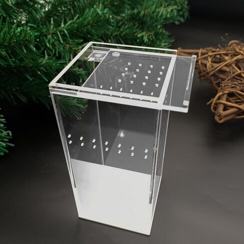 ZUDKSUY Acrylic Box Terrarium 2.95" x 2.95" x 5.9" Reptile Tank Miniature Clear Habitat Reptile Enclosure for Invertebrates in Saudi Arabia