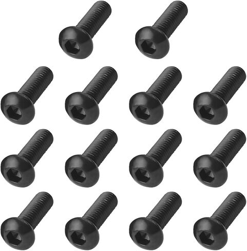 yalok m6 x 25mm مسدس برغي الترباس، 14pcs زر رئيس مسامير مفتاح ألين، الكربون الصلب جولة رئيس مسامير آلة البراغي مسامير سداسية، ملحقات السيارة العالمية للدراجات النارية سيارة in Kuwait
