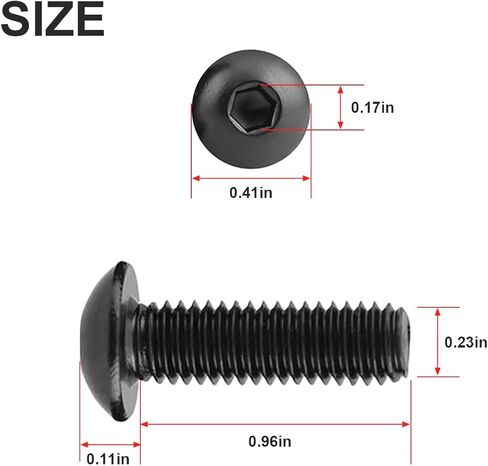 yalok m6 x 25mm مسدس برغي الترباس، 14pcs زر رئيس مسامير مفتاح ألين، الكربون الصلب جولة رئيس مسامير آلة البراغي مسامير سداسية، ملحقات السيارة العالمية للدراجات النارية سيارة in Kuwait