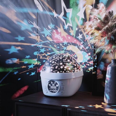 Tarklanda Kids Alarm Clock with Moon Stars Unicorn Projector Night Light, Black, 12-Inch in Kuwait