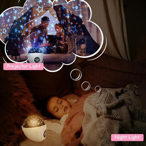 Tarklanda Kids Alarm Clock with Moon Stars Unicorn Projector Night Light, Black, 12-Inch in Kuwait