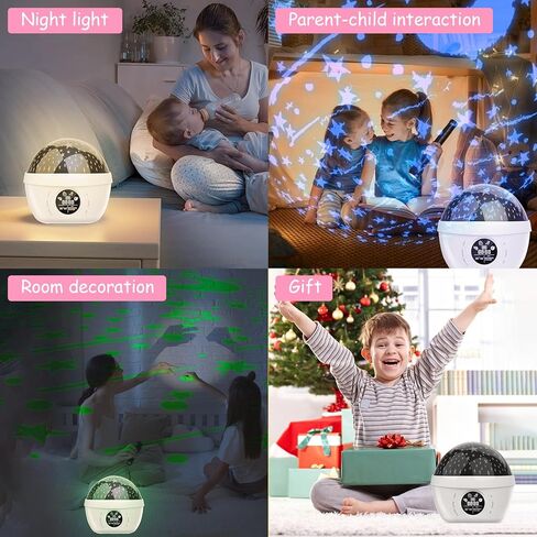 Tarklanda Kids Alarm Clock with Moon Stars Unicorn Projector Night Light, Black, 12-Inch in Kuwait