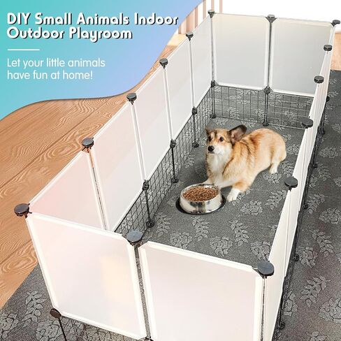 Hamiledyi Pet Playpen، 59 بوصة × 23.6 بوصة × 23.6 بوصة أقفاص خنازير غينيا المحمولة ذاتية الصنع، قفص لعب للحيوانات الصغيرة مع شبكة حديدية لممارسة سياج الحيوانات الأليفة في الأماكن المغلقة للأرنب الأرنب والقنفذ والجرو والقطط -28 لوحة in Saudi Arabia