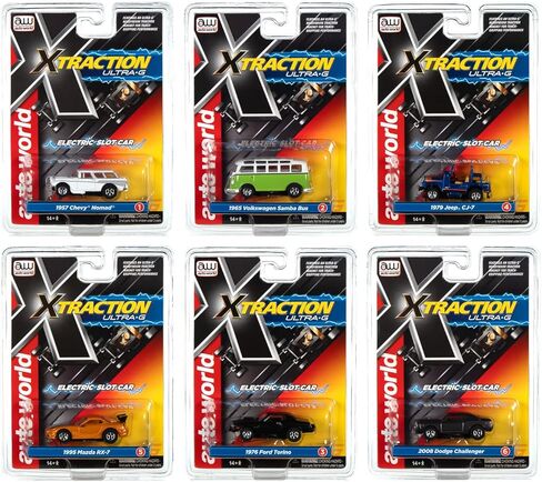 Auto World Xtraction R34 1976 Ford Torino Black HO Scale Slot Car in Kuwait