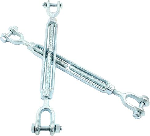 PHITUODA 2PCS Galvanized Turnbuckle Heavy Duty, 1/2" x 6" Jaw and Jaw Turnbuckle 2200 lbs Working Load Limit in Saudi Arabia