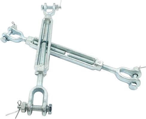 PHITUODA 2PCS Galvanized Turnbuckle Heavy Duty, 1/2" x 6" Jaw and Jaw Turnbuckle 2200 lbs Working Load Limit in Saudi Arabia