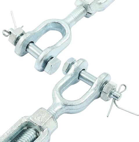 PHITUODA 2PCS Galvanized Turnbuckle Heavy Duty, 1/2" x 6" Jaw and Jaw Turnbuckle 2200 lbs Working Load Limit in Saudi Arabia