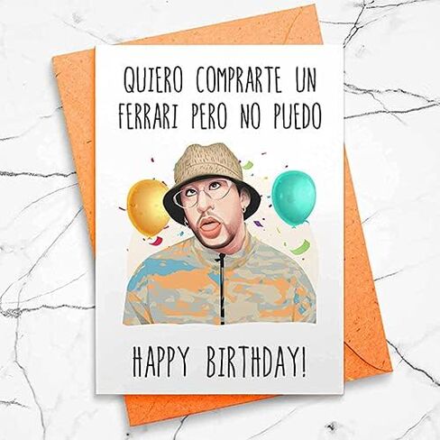 Bunny Birthday Card - Quiero Comprarte Un Ferrari, Maldita Pobreza [00148] in Saudi Arabia