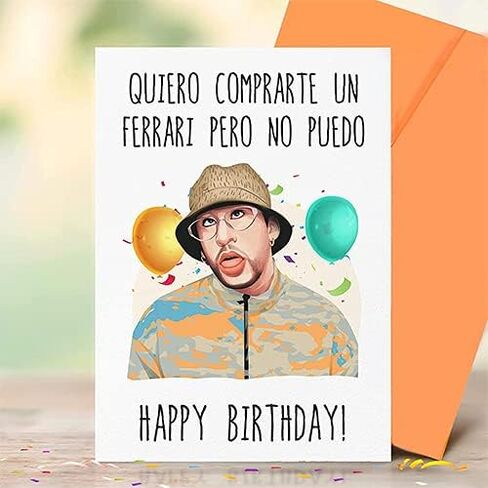 Bunny Birthday Card - Quiero Comprarte Un Ferrari, Maldita Pobreza [00148] in Saudi Arabia